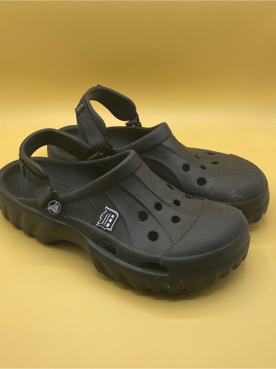 CROCS Other - CROCS Black Men's Classic Clog Sandals with Team Charm